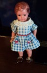 celluloid doll blue check